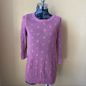 Motherhood Maternity Purple Crochet Sweater Size XL